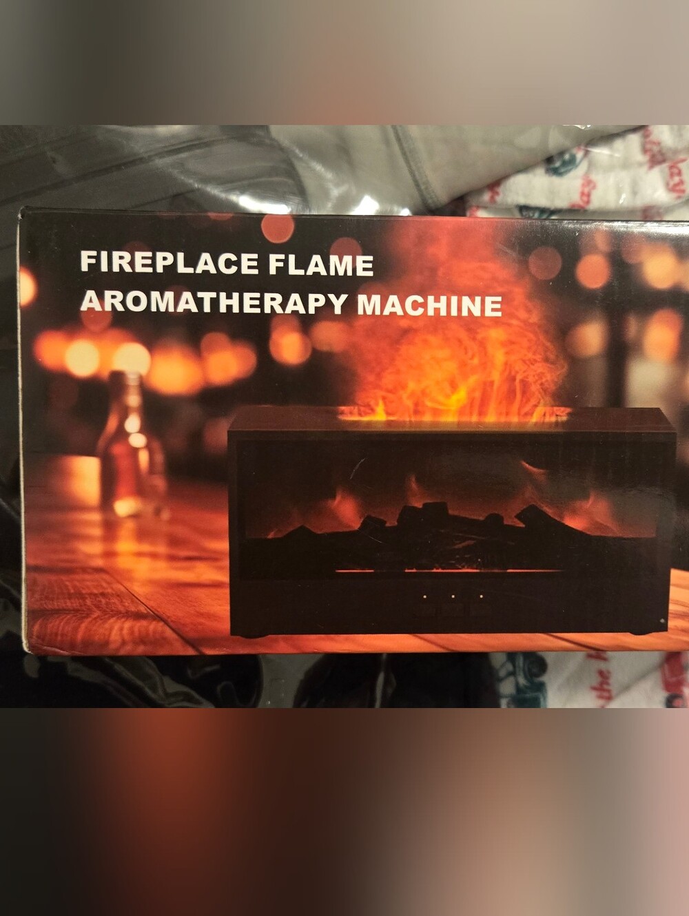 Fireplace Flame Aromatherapy Machine - Black & Orange